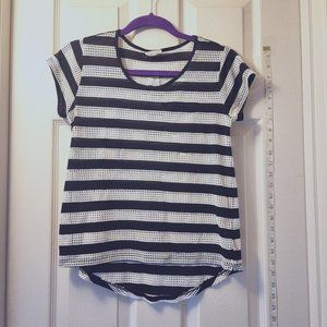 CONVERSE ONE STAR, BLACK AND WHITE STRIPES, SIZE - XS